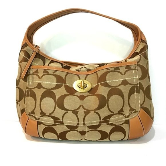 Coach Handbags - Coach signature canvas large hobo shoulder bag tote